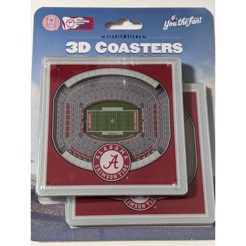 NCAA Alabama Crimson Tide 3D Stadium Views Coasters Drink